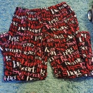 Fleece Valentines PJ Bottoms Size M
